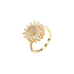 Bague tournante Tournesol pour soulager l'anxiété