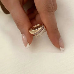 Élégante bague réglable étincelante