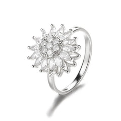 Bague tournante Tournesol pour soulager l'anxiété